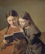 Constantin Hansen The Artist-s Sisters Norge oil painting reproduction